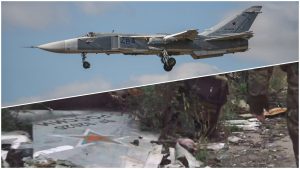 Invaders showed the wreckage of their Su-24М in Soledar