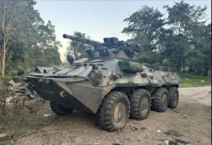 Myanmar Rebels Capture Ukrainian BTR-3U and MT-LBMSh