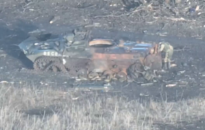 Russians lost a museum BMP-1U Shkval on the front line