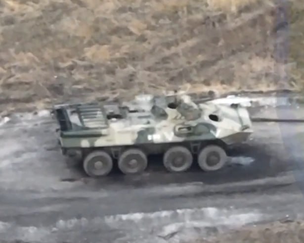 A rare BTR-90 was spotted among the defeated column of Russians near Avdiivka