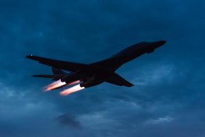 A B-1B strategic bomber crashed in the United States