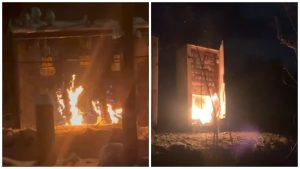 Resistance movement burned several railroad facilities in the Russian Federation