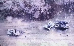 Ukrainian Forces Successfully Decimate Russian BMD-4M and BTR-82AT in Krynky Ambush