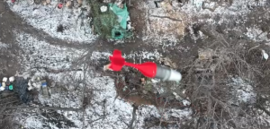 Ukrainian Defence Forces use incendiary drone drop munition against Russian shelters