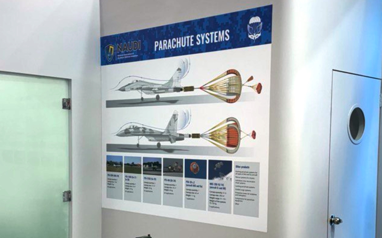 Ukraine presents brake parachute systems for combat aircraft in Riyadh