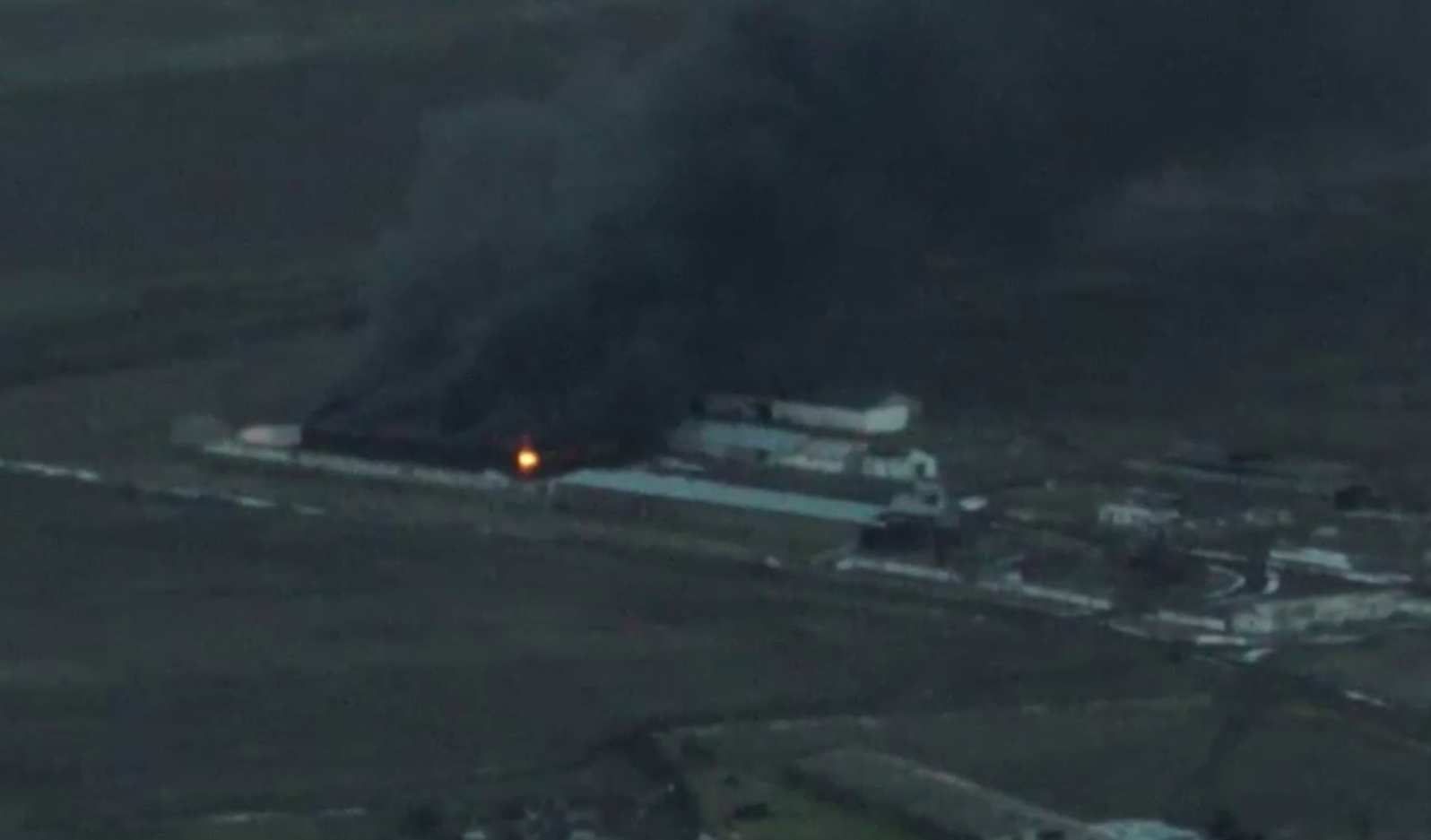 A group of FPV drones destroyed a parking lot of Russian armored vehicles hidden in a building