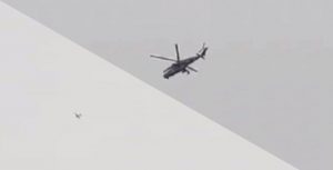 Russian Mi-24 Chases Drone in Leningrad Oblast