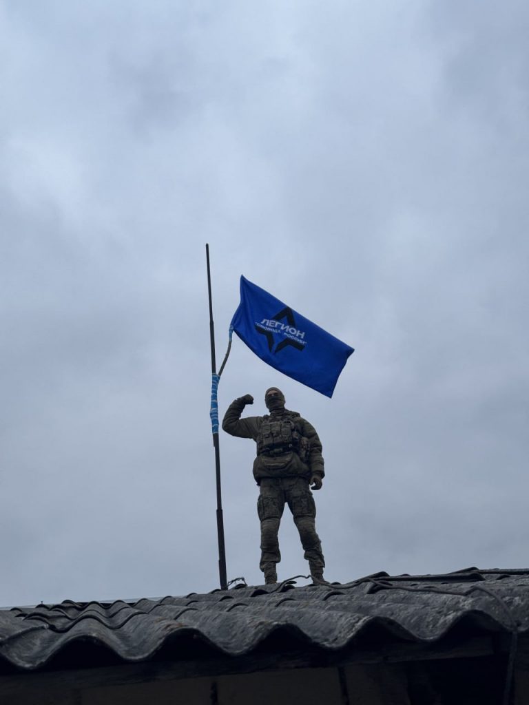 Російські визвольні сили у селі Козинка у Бєлгородській області РФ. 17 березня 2024 року. Фото: «Русский добровольческий корпус»/Telegram