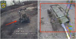 Ukrainian FPVs hit two Russian unmanned ground vehicles in the east