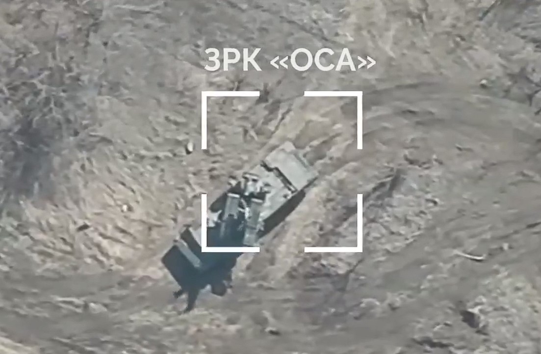 The 28th Mechanized Brigade destroyed the Russian Osa air defense system using an FPV drone