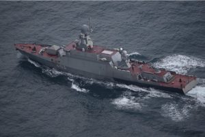 Russian Missile Ship Damaged by Fire in Baltic Sea