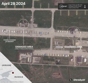 Satellite Images Reveal Damage at Airfield in Krasnodar Krai After Attack