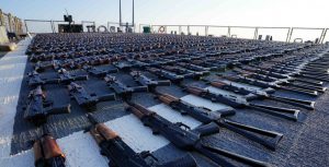 The United States transferred confiscated small arms to Ukraine