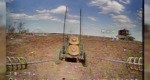 FPV drone of Ukrainian paratroopers destroyed a Russian ground-based unmanned mining system