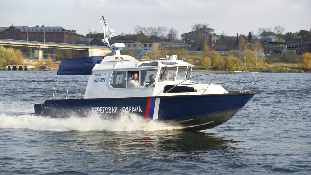 Boat KC-701 Tunets of the Russian Coast Guard. Photo credits: Russian media