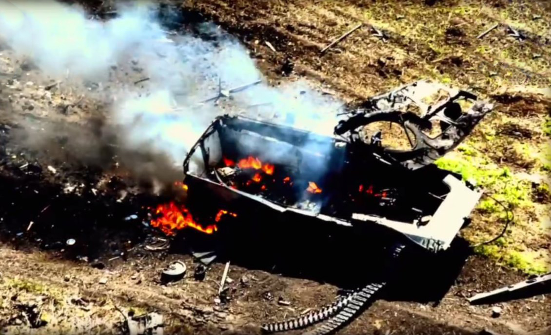 The village of Soloviove turned into a “cemetery” of Russian armored vehicles