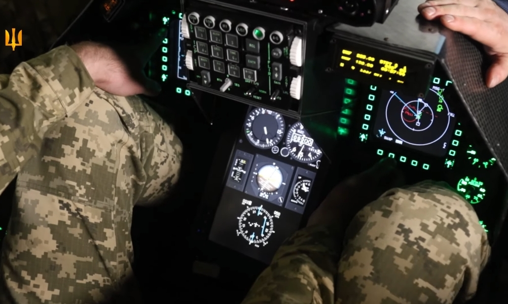 An F-16 flight simulator provided by the Czech Republic to the Ukrainian Air Force. May 2024. Freeze frame from a Ukrainian Air Force video