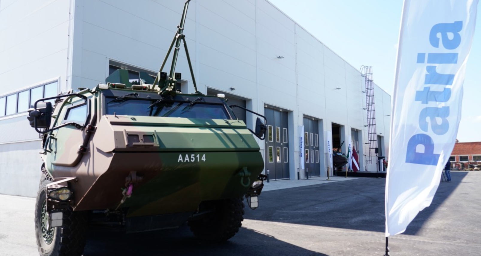 Patria opens an armored vehicle production facility in Latvia