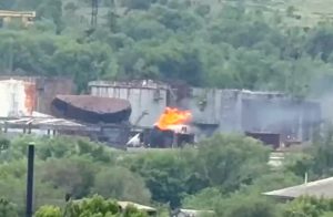 The invaders’ oil depot was hit in Luhansk