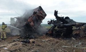 Photos of the aftermath of the strike on Belbek have appeared