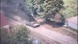 Ukrainian defenders destroy two Russian tanks during a breakthrough attempt in Vovchansk