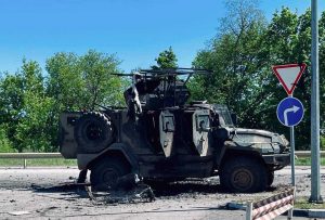 FPV drone destroyed the Russian VPK-Ural armored vehicle in the Belgorod region