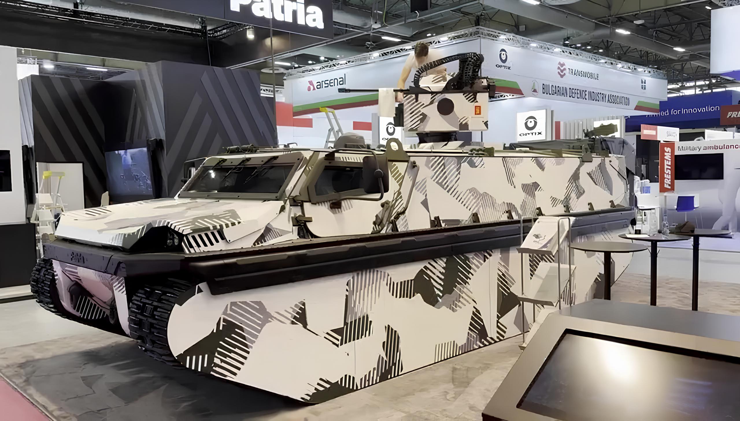 Patria introduced a new FAMOUS caterpillar armored personnel carrier