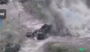 The driver of the MaxxPro armored vehicle successfully removed the infantrymen under heavy enemy fire