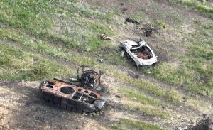 Russian Armor ‘Cemetery’ Emerges Near Staromaiorske