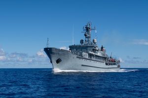 Ukrainian cadets start practice on the ORP Wodnik ship of the Polish Navy