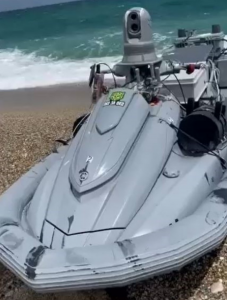 An unknown naval drone was found off the coast of Turkey