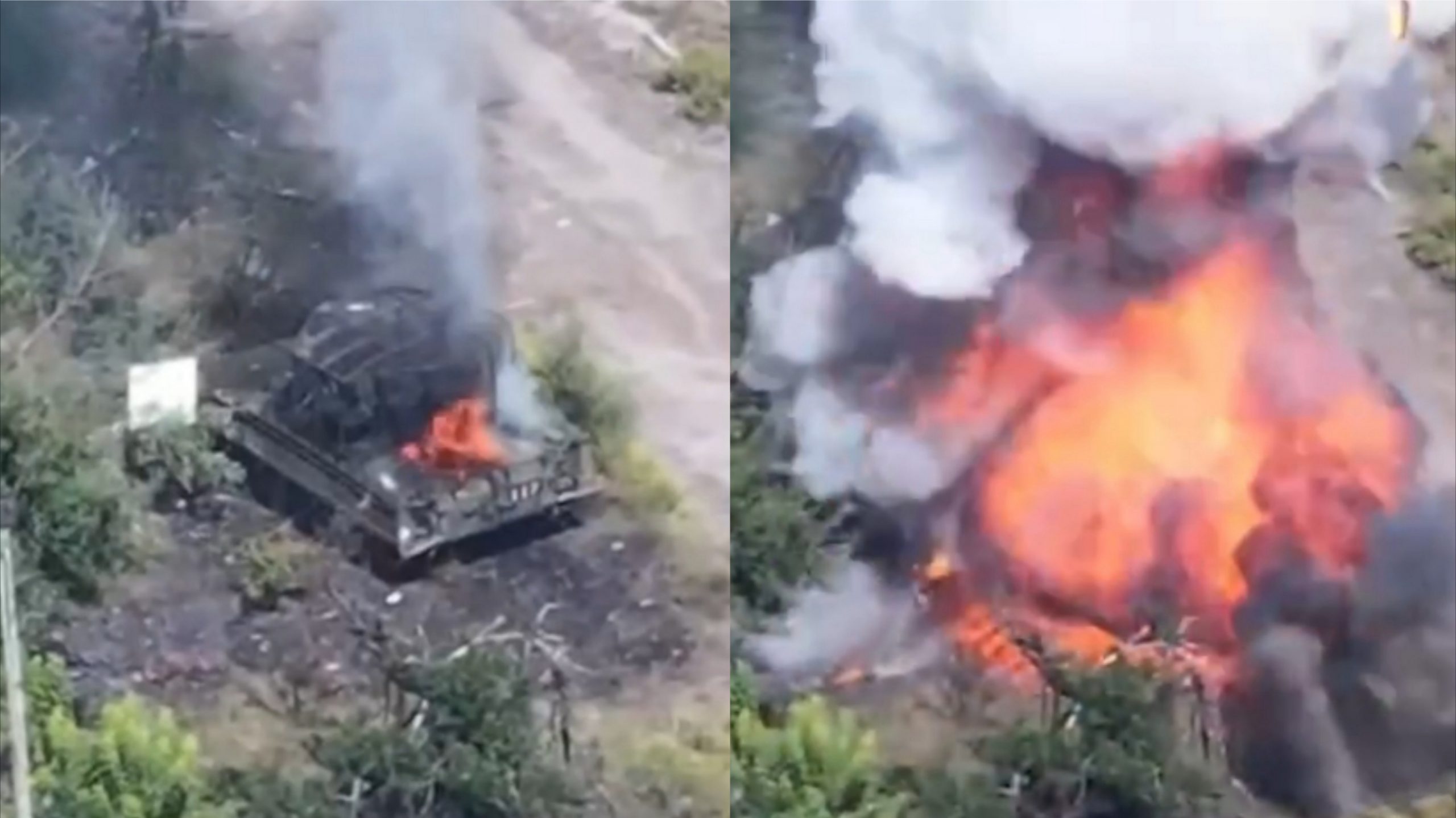 Ukrainian paratroopers destroyed Russian armored vehicles near Krasnohorivka