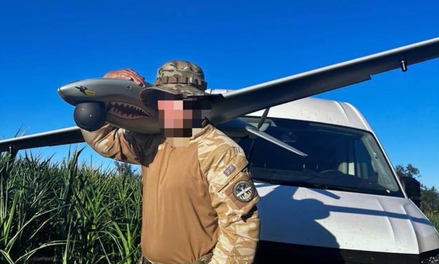 Shark UAV Helps Ukrainian Forces Successfully Target Russian Troops in Darkness