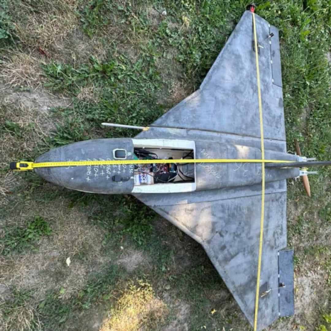 Ukrainian FPV Drone Downs Russian Gerbera UAV