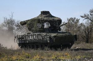 Ukrainian Armed Forces destroy Russian BMP-3 near Zelenyi Shlyakh village in the Kursk region