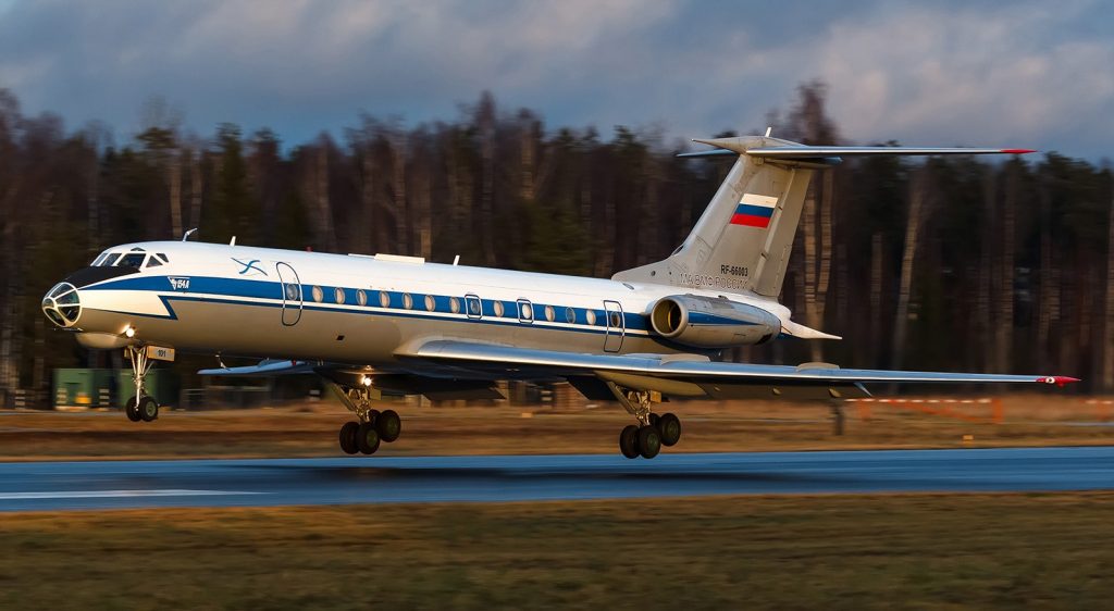 Навчально-тренувальний літак Ту-134АК МА ВМФ РФ. Фото: Александр Шацкий