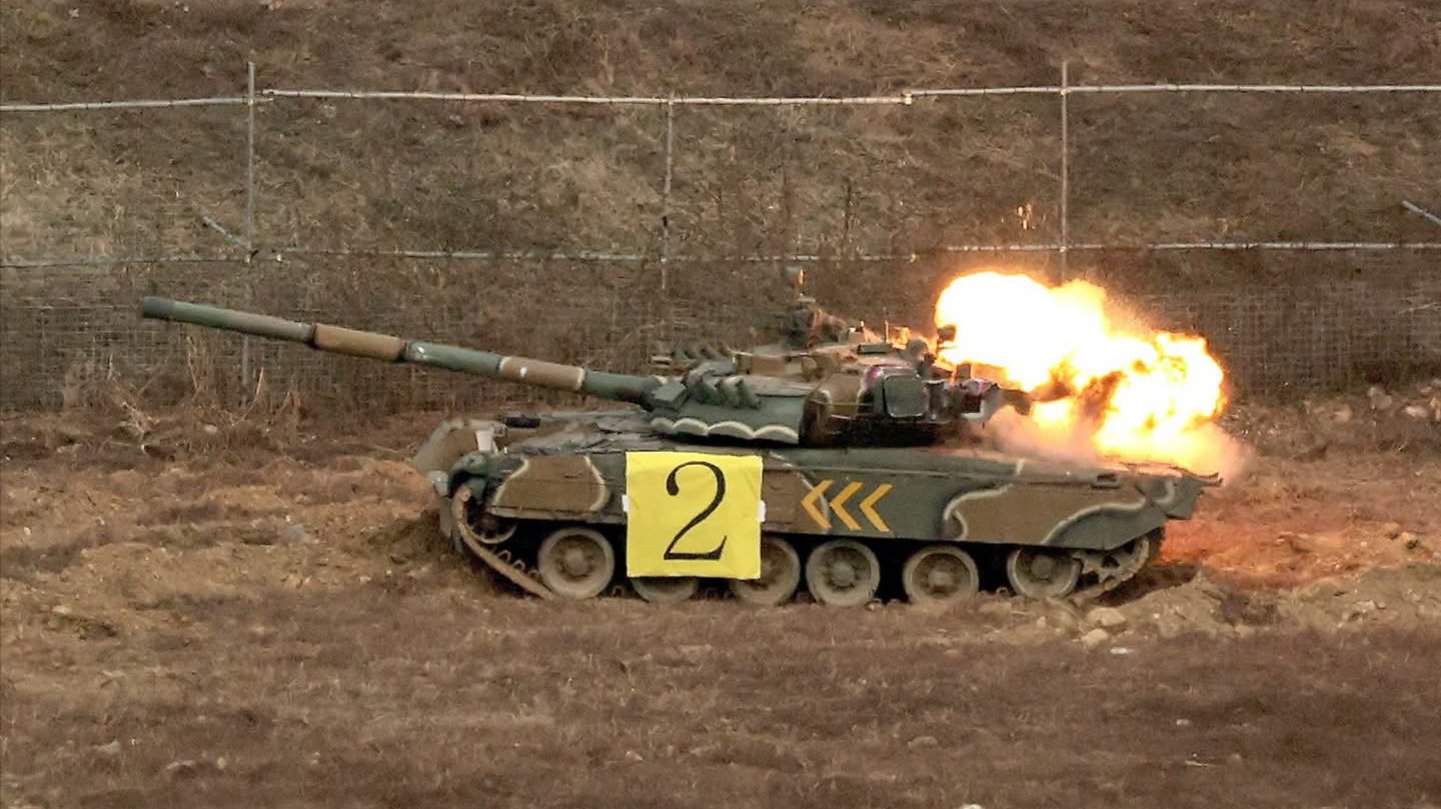 South Korea used T-80U and BMP-3 tanks as targets