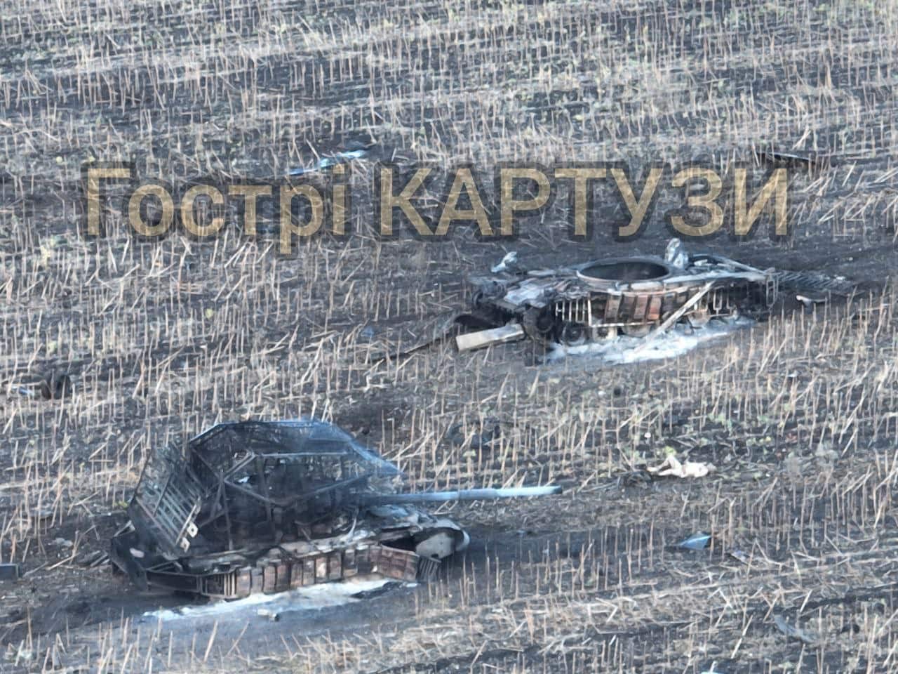 Hostri Kartuzy unit burned Russian tanks and infantry fighting vehicles in the Pokrovsk sector