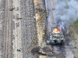 Ukrainian National Guard Destroys Russian Armored Group With Rarely Protected BMP-2