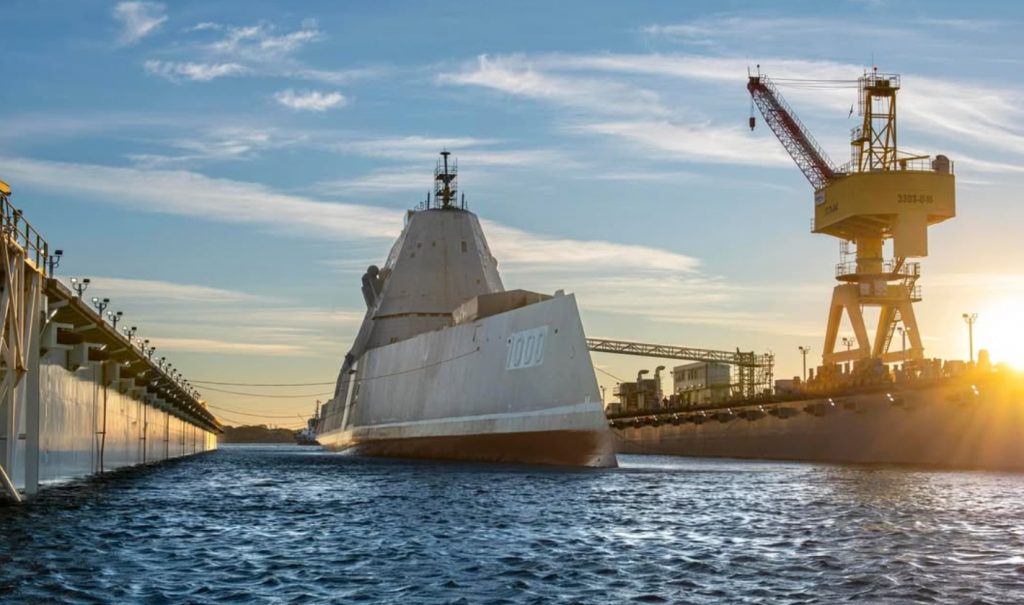 Американський есмінець Zumwalt. Грудень 2024. США. Фото: Huntington Ingalls Industries