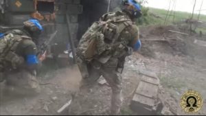 Soldiers of the Omega Group clear out Russian trenches in the Pokrovsk sector