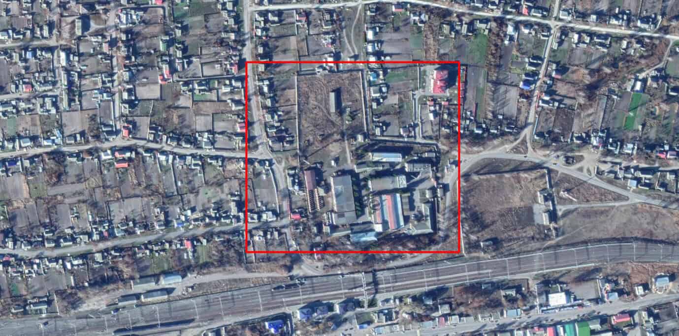 Територія підприємства «Стрела» за адресою: Интернациональная ул., д.44, Суземка, Суземский район, Брянская область, Росія, 242190. Джерело: Google Earth.