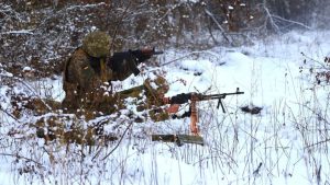 Infantry of the 22nd Brigade drives North Korean troops from Mykolaivka in the Kursk region