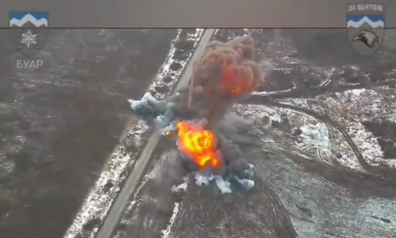 FPV Drone of Edelweiss Brigade Eliminates Russian Grad Launcher in Luhansk Region