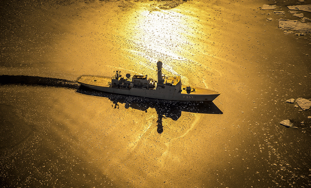 Судно Королівського флоту Данії проєкту Tethis в Арктиці. Фото: міністерство оборони Данії.