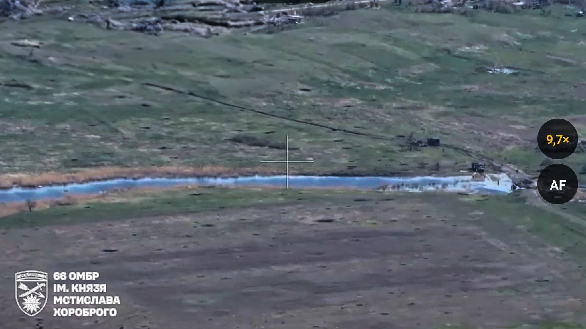 Clearing the crossing. Photo credits: 66th Separate Mechanized Brigade