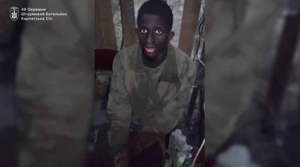 Полонений громадянин Сенегалу. Джерело: «Карпатська Січ».