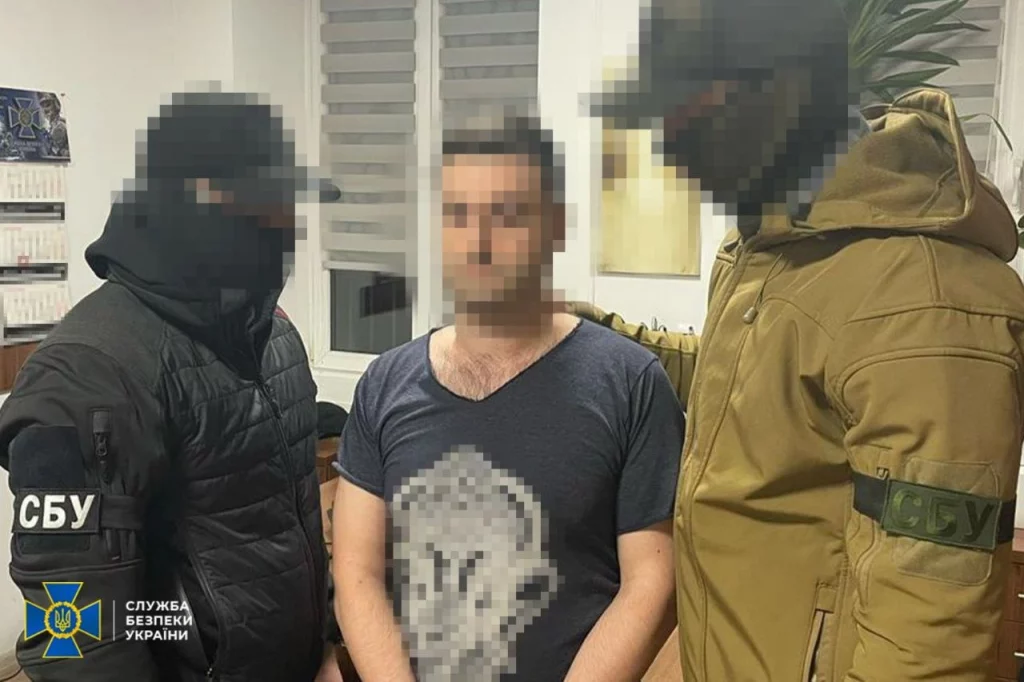 A Russian agent detained as a result of a joint operation by the SSU and the Foreign Intelligence Service in Poland. Source: SSU.
