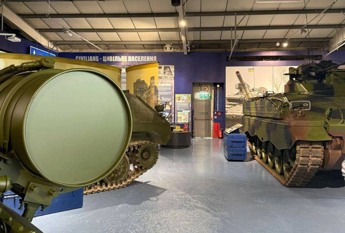Виставка російсько-української війни в британському танковому музеї. Квітень 2025. Велика Британія. Джерело: 
The Tank Museum