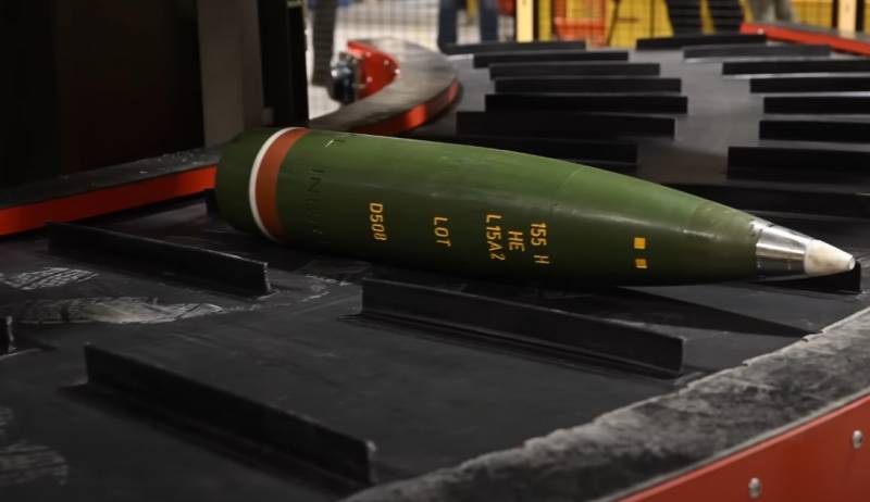 British 155mm artillery shell L15A2. Photo credits: BAE Systems